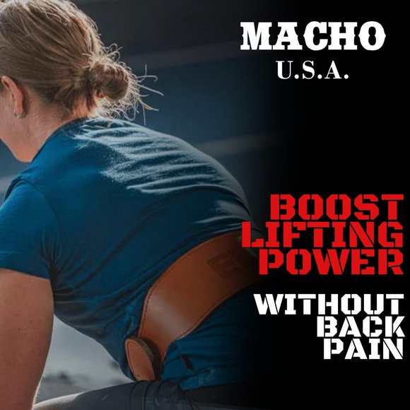 Real Genuine Leather Weight Lifting Belt Gym Training Belt for Unisex - Picture 2 of 13